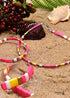 Boho Necklace, Tila Bead Choker with Bracelet, Color of Life